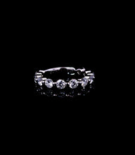 Load image into Gallery viewer, 1.10cts [11] Round Brilliant Cut Diamonds | Designer Shared Prong 3/4 Eternity Ring | Forevermark | Platinum
